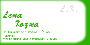 lena kozma business card